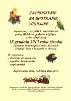 Zaproszenie na Wigilię